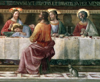The Last Supper (detail) by Domenico Ghirlandaio